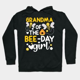 Grandma of the Bee-Day Girl Birthday Hive Party Matching Family Hoodie